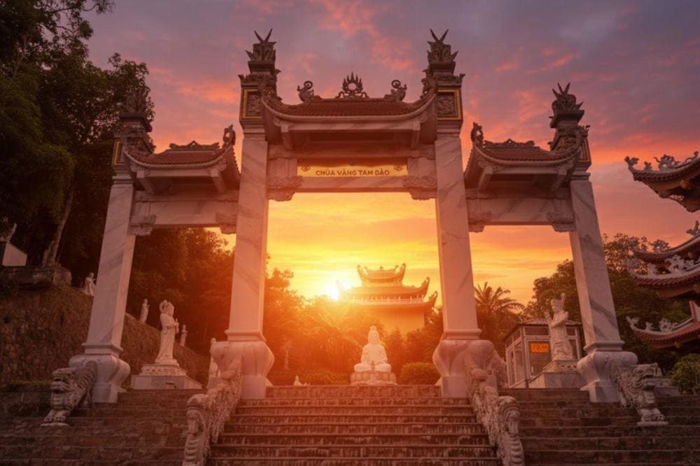 Thiền viện Trúc Lâm Tây Thiên
Thiền viện Trúc Lâm Tây Thiên là một trong những thiền viện lớn nhất miền Bắc, vừa là điểm du lịch tâm linh, vừa là nơi thiền định lý tưởng. Được bao quanh bởi núi non hùng vĩ, thiền viện có kiến trúc truyền thống đẹp mắt, không gian thanh tịnh, thích hợp để tìm lại sự bình yên trong tâm hồn. Du khách có thể đi cáp treo để lên thiền viện hoặc đi bộ để tận hưởng cảnh đẹp hai bên đường.